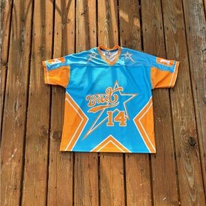Blue and Orange Star Pattern Sports Jersey